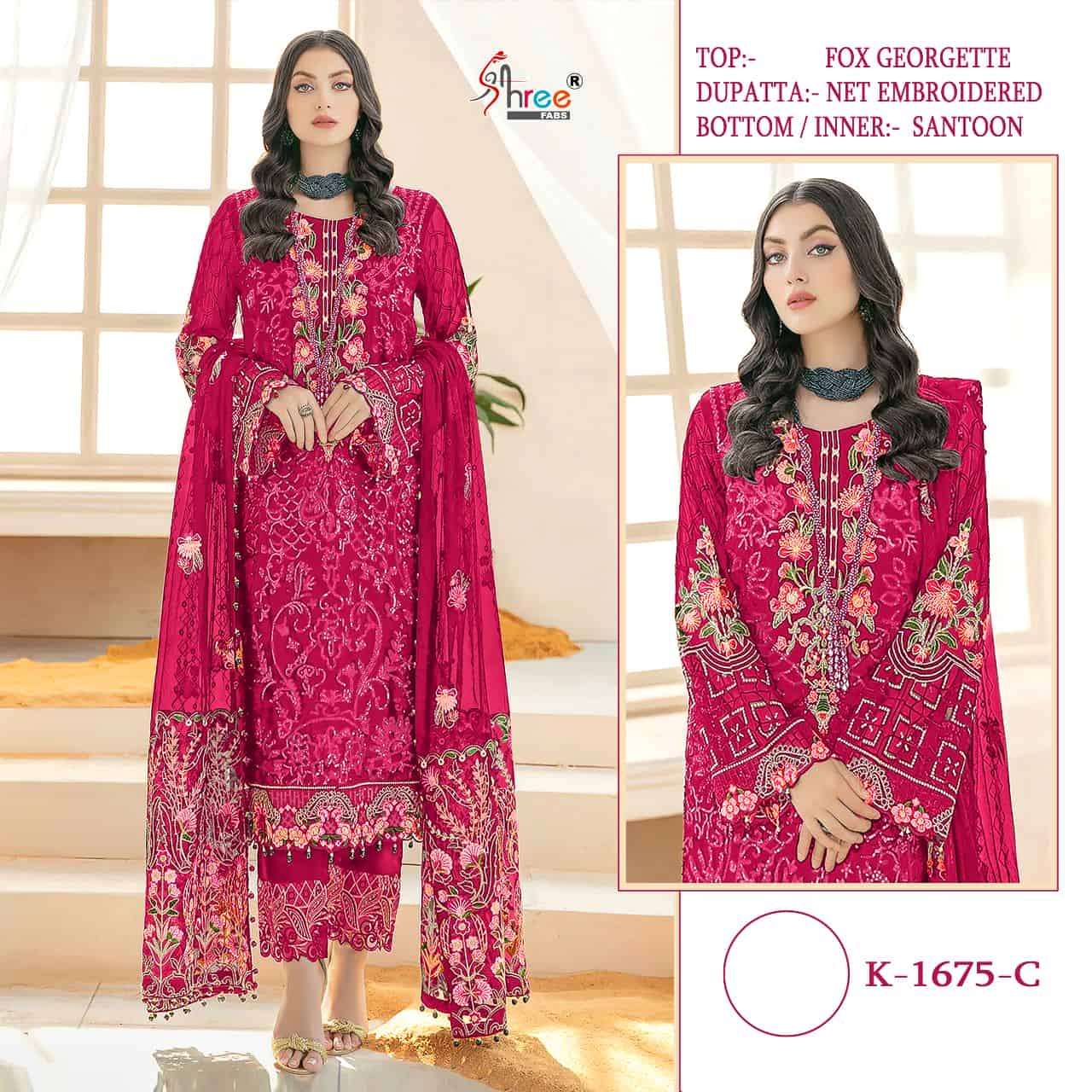 Shree Fabs K 1675 Colors Pakistani Party Wear Designer Suit Wholasaler