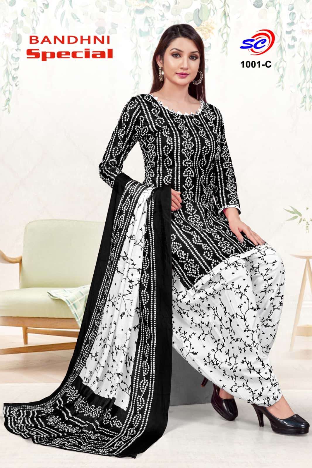 Shreenath Bandhni Special Cotton Bandhni Dress Material Wholesaler
