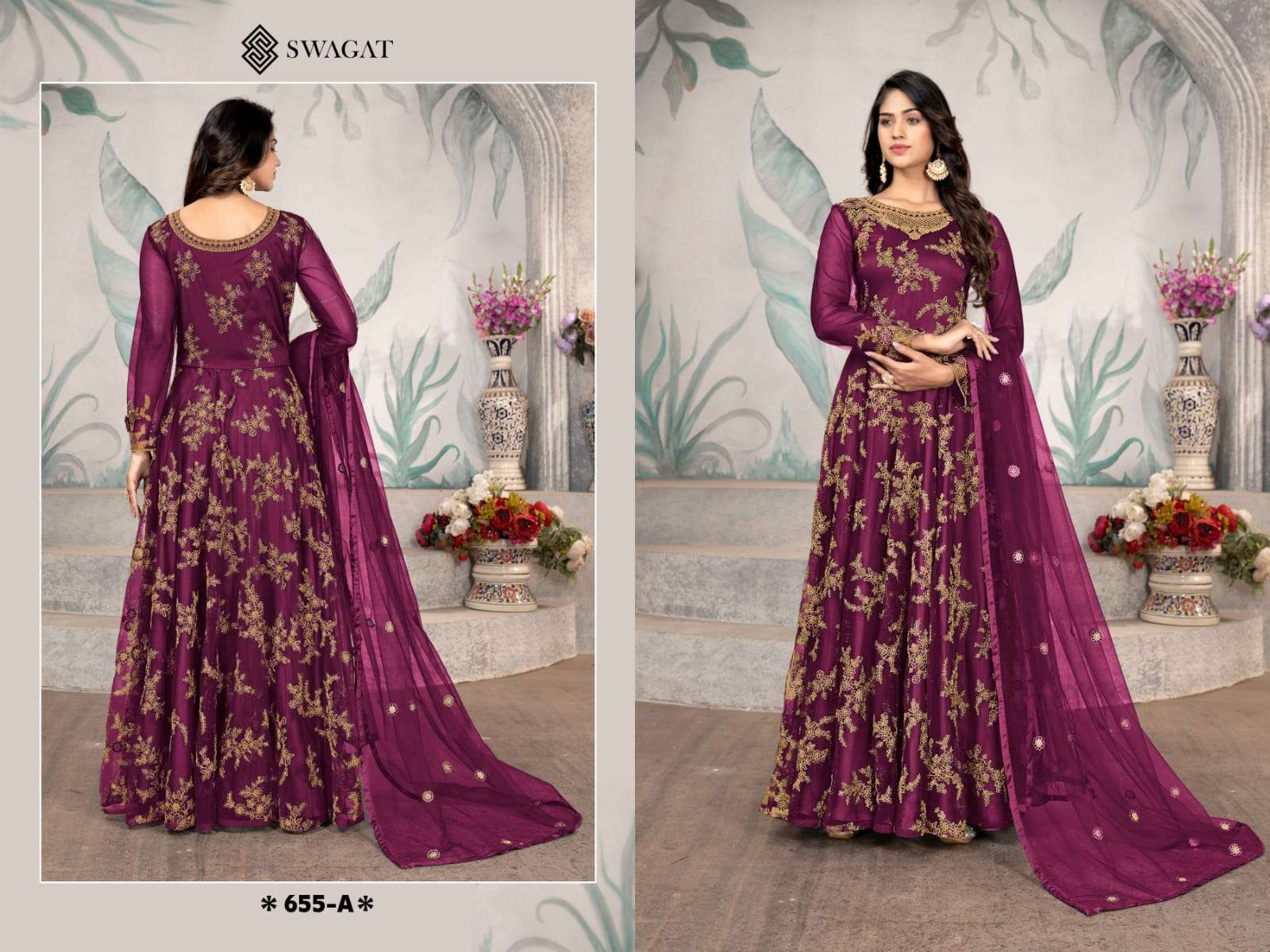 Swagat 655 Colors Heavy Designer Wedding Wear Gown Supplier