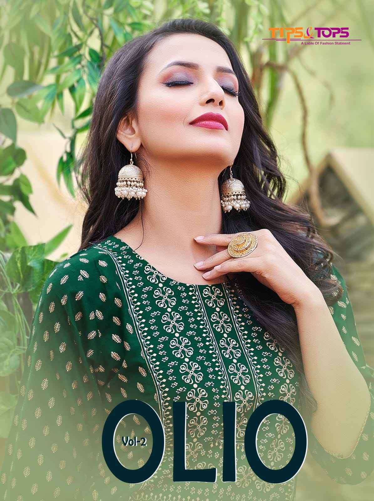 Tips And Tops Olio Vol 2 Exclusive Foil Print Kurti With Gharara Set Catalog Supplier