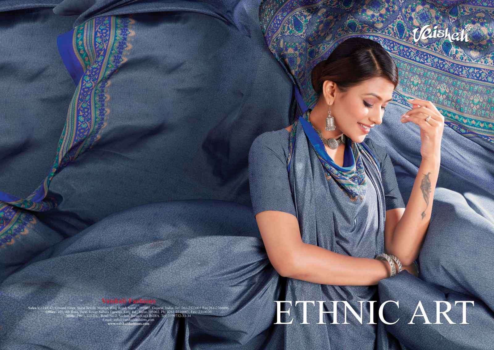 Vaishali Ethnic Art 9101 To 9116 Colors Fancy Crape Ethnic Wear Saree New Collection