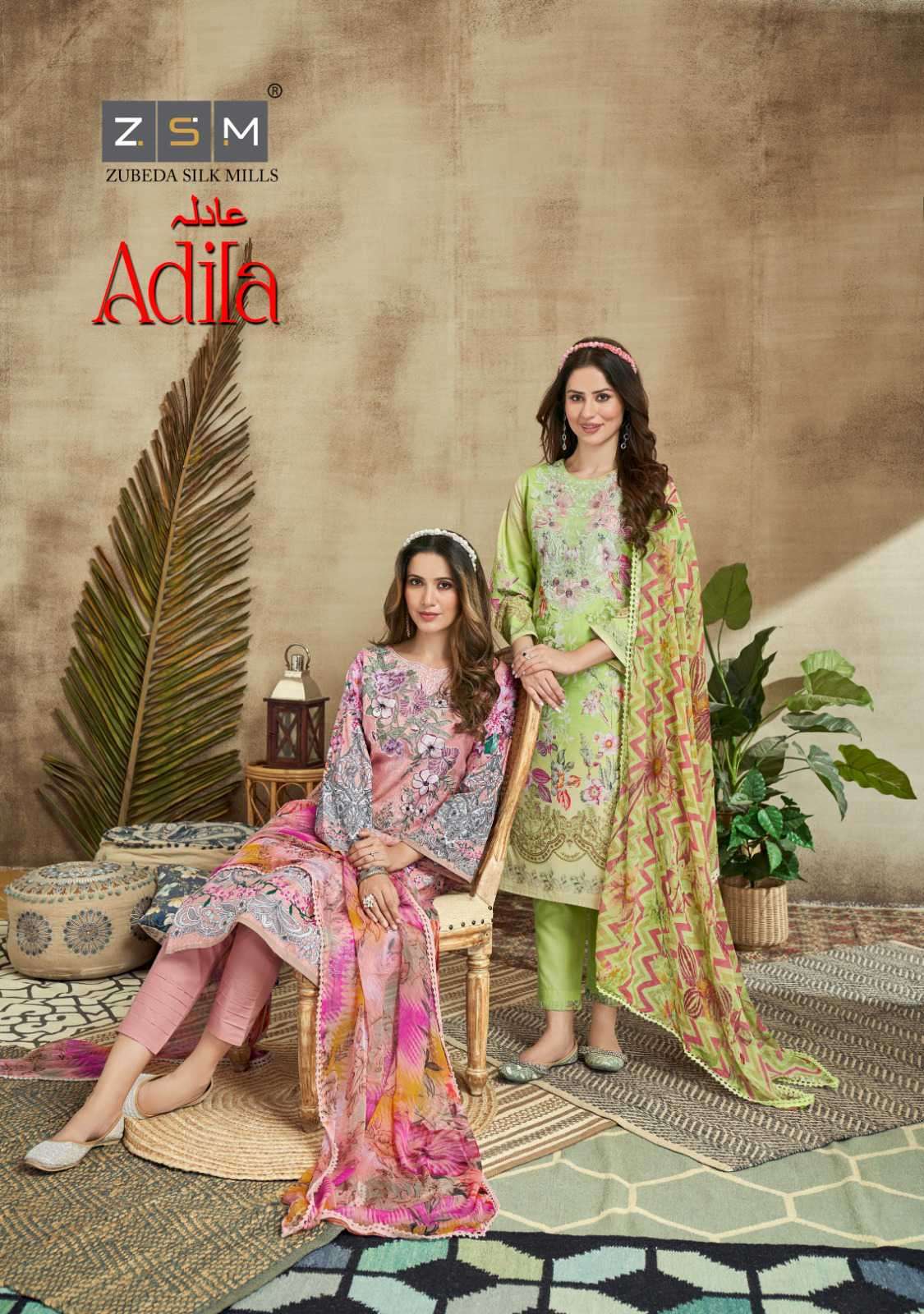 Zsm Adila Pure Cotton Pakistani Designs Unstitch Suit Catalog Exporter