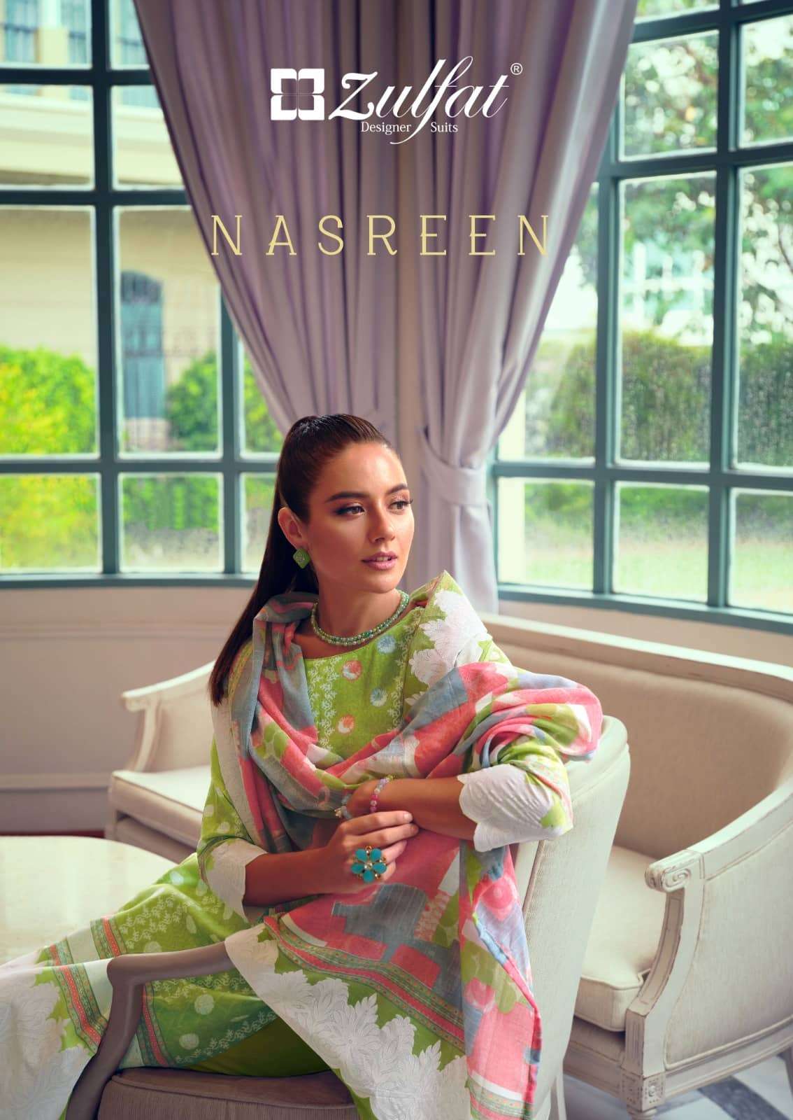 Zulfat Nasreen Exclusive Designer Print Pure Cotton Dress Supplier