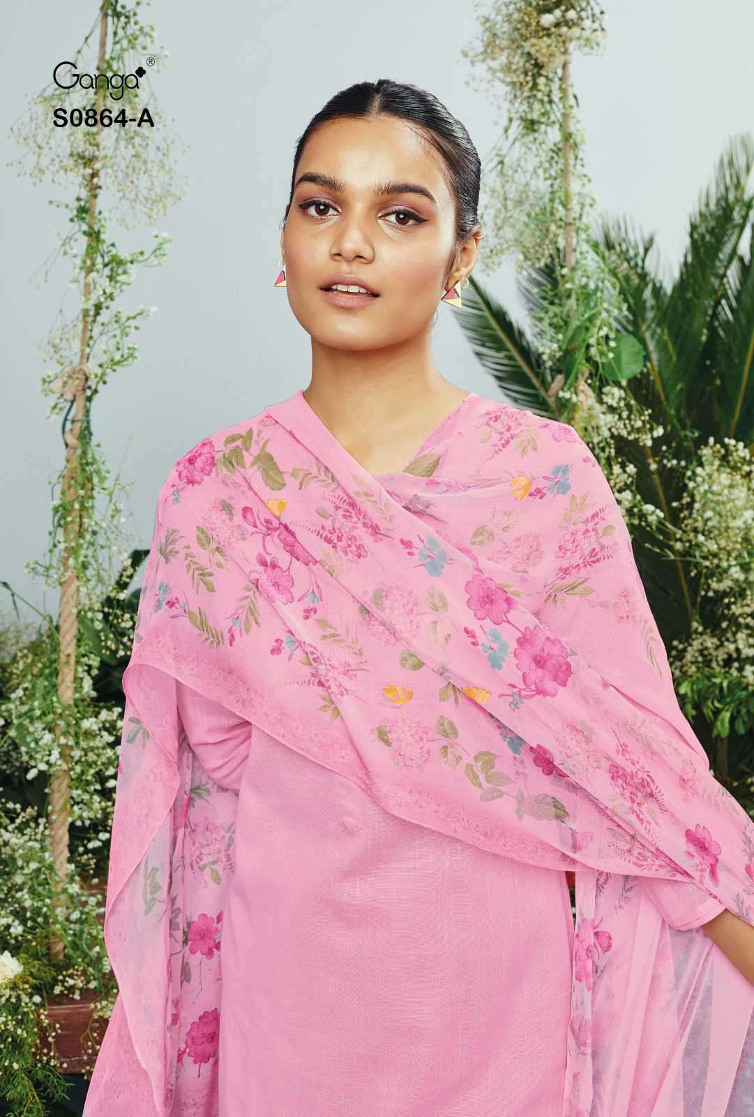 Ganga Ora 864 New Branded Fancy Cotton Salwar Suit Catalog Supplier