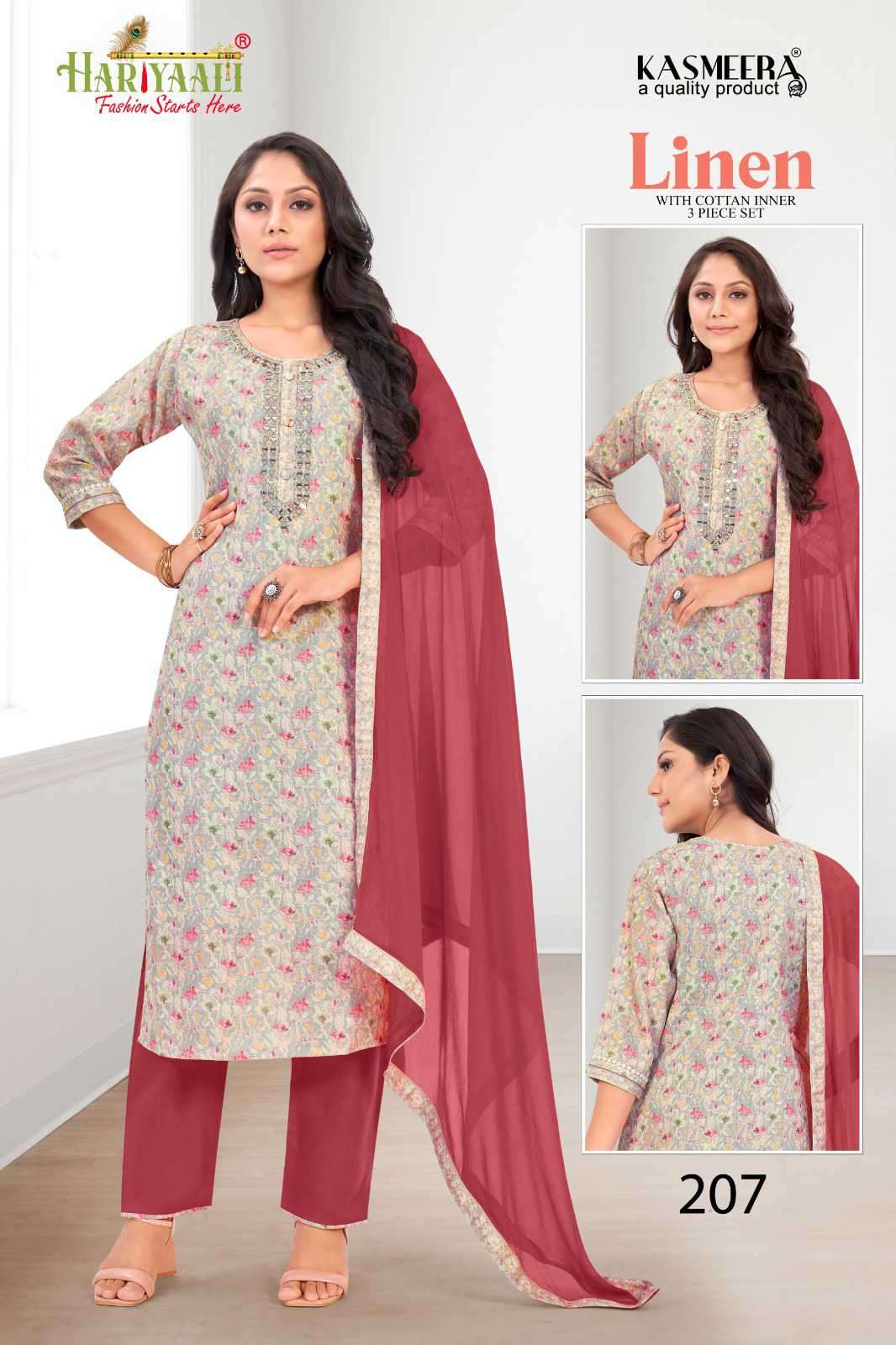Hariyaali Linen Vol 2 Premium Linen Digital Print Readymade Combo Designs Suit