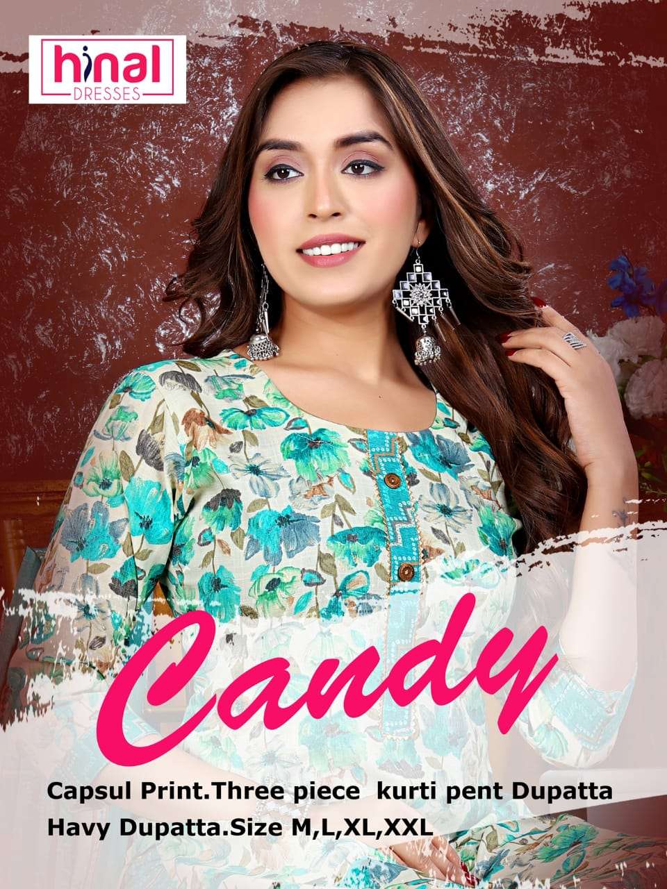 Hinal Candy Exclusive Capsule Print Kurti Pant Dupatta Set Wholesaler