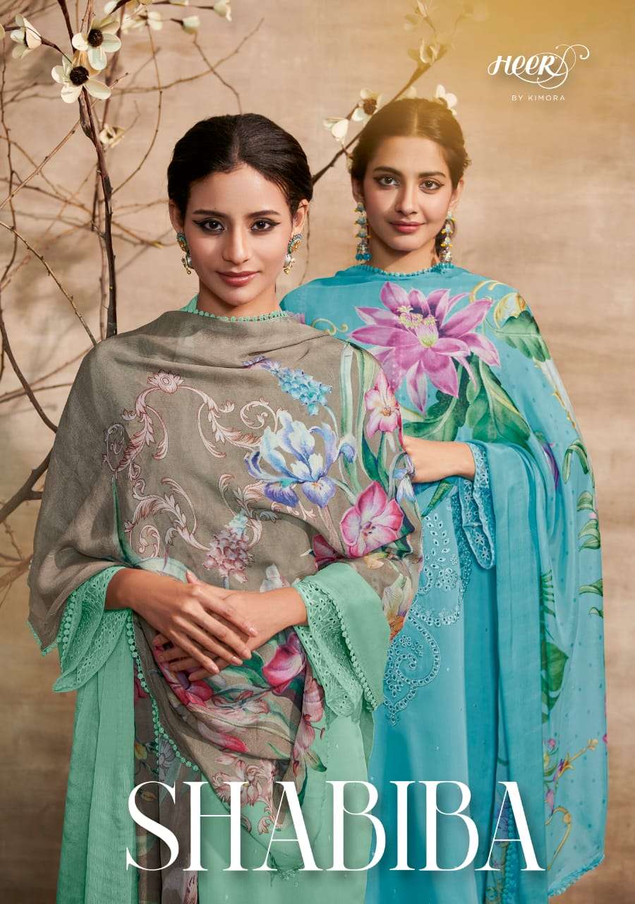 Kimora Heer Shabiba Ethnic Wear Pure Cotton Satin Ladies Suit Supplier