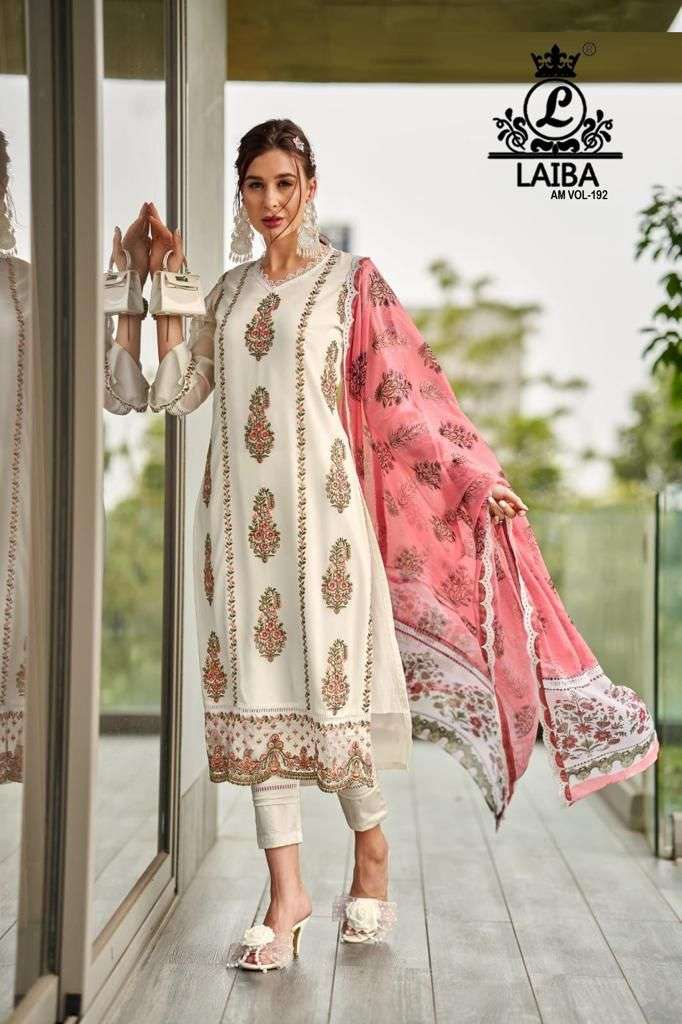 Laiba Am Vol 192 Stylish Pakistani Kurti Bottom Dupatta Set Online Dealers