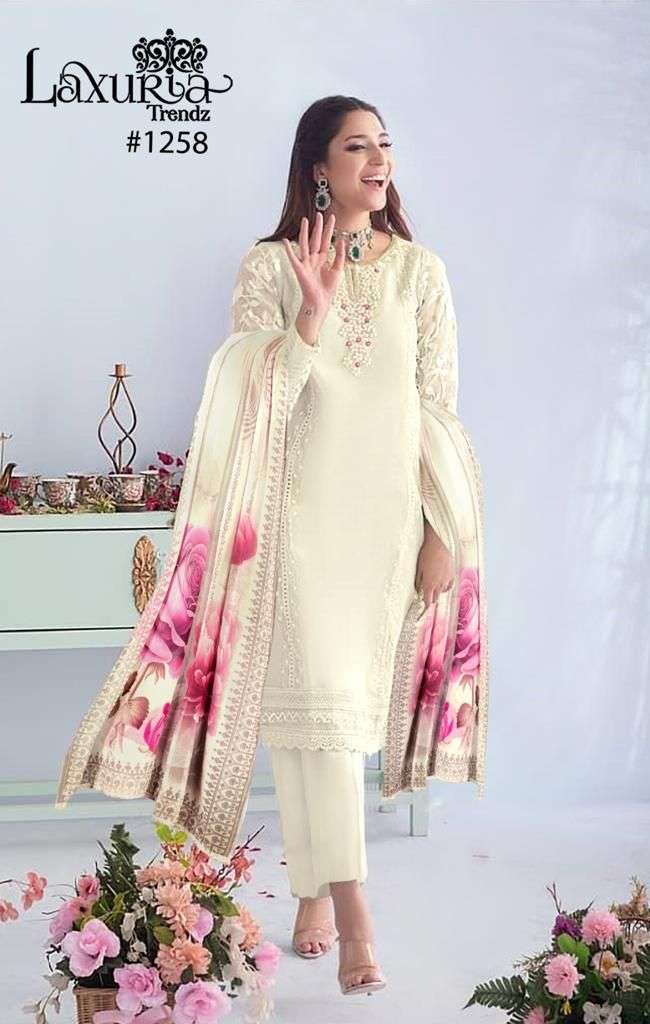 Laxuria Trends 1258 Pakistani Fancy Designer Readymade Suit Supplier