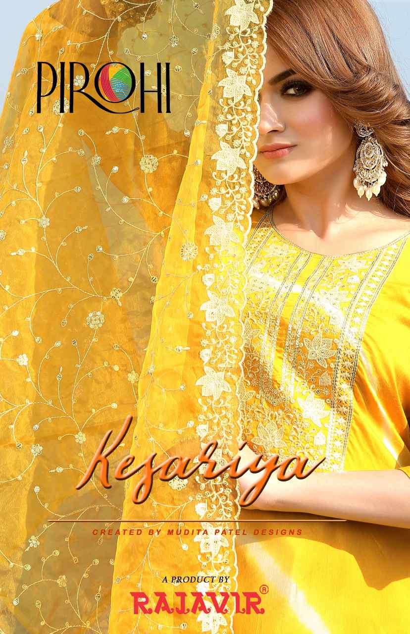Pirohi Kesariya By Rajavir Festive Wear Ethnic Designs 3 Piece Suit Supplier