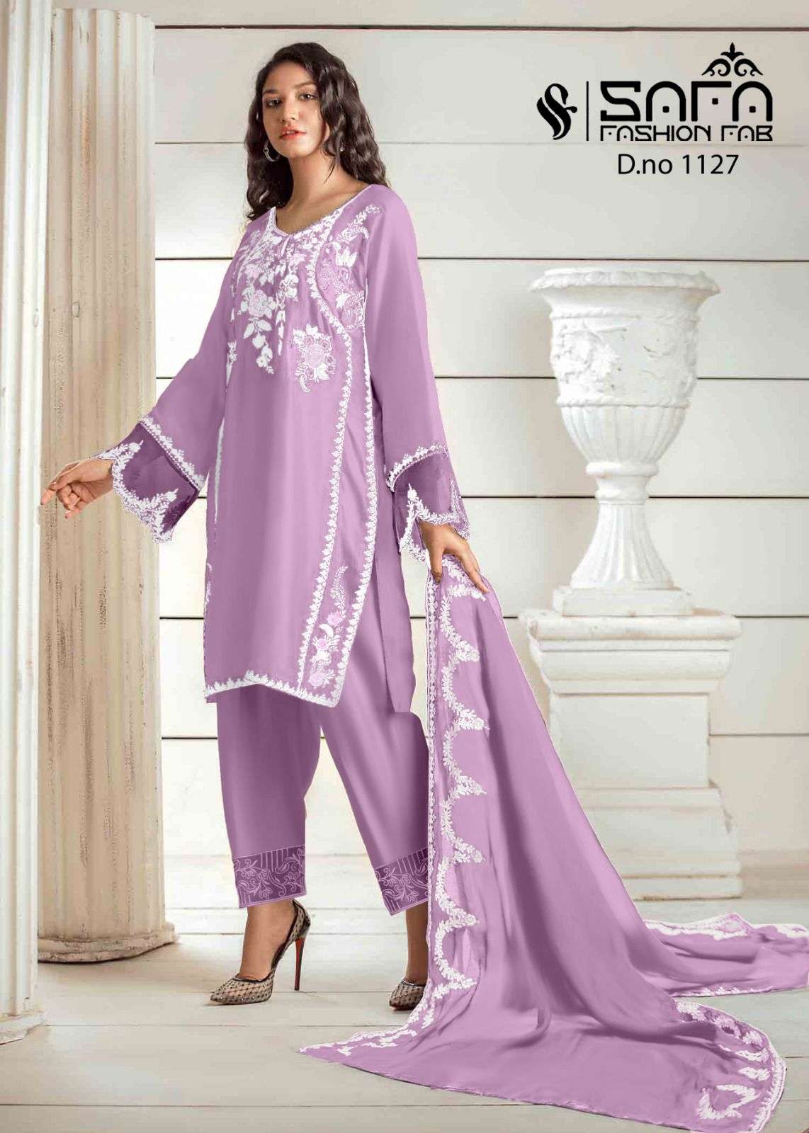 Safa Fashion Fab 1127 Fancy Georgette Pakistani 3 Piece Suit Exporter