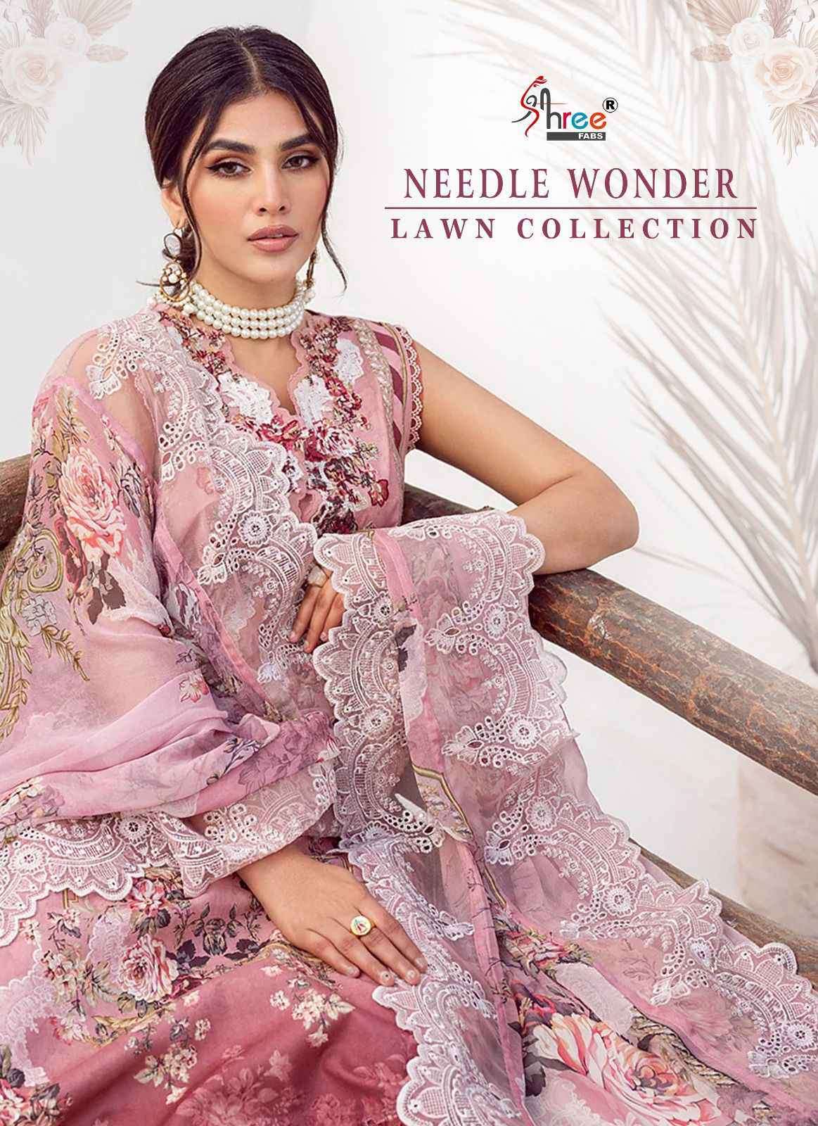 Shree Fabs Needle Wonder Lawn Collection Cotton Pakistani Dress Catalog Supplier
