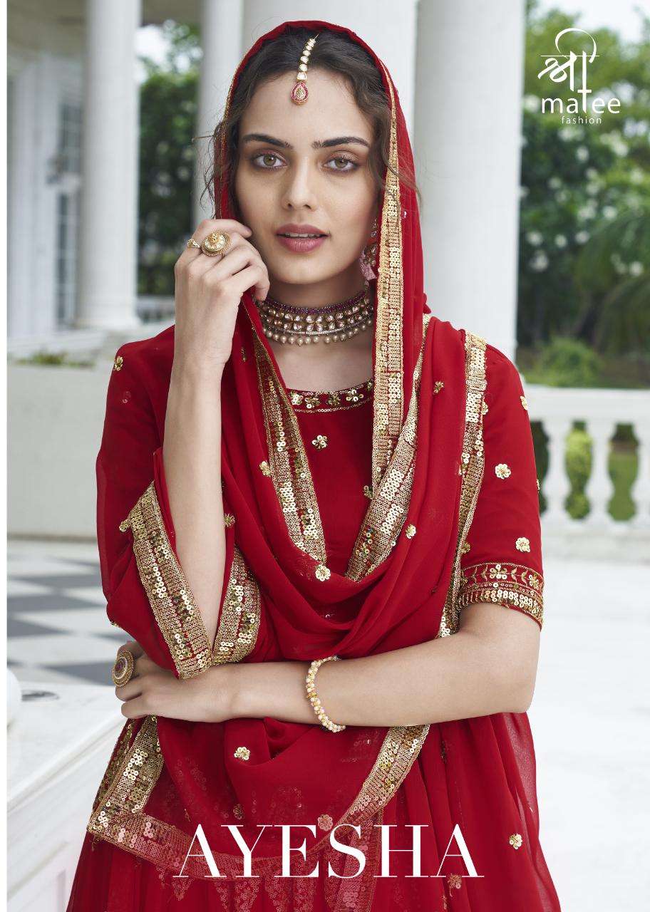 Shreematee Ayesha 165 Colors Wedding Wear Lahenga Choli Catalog Supplier