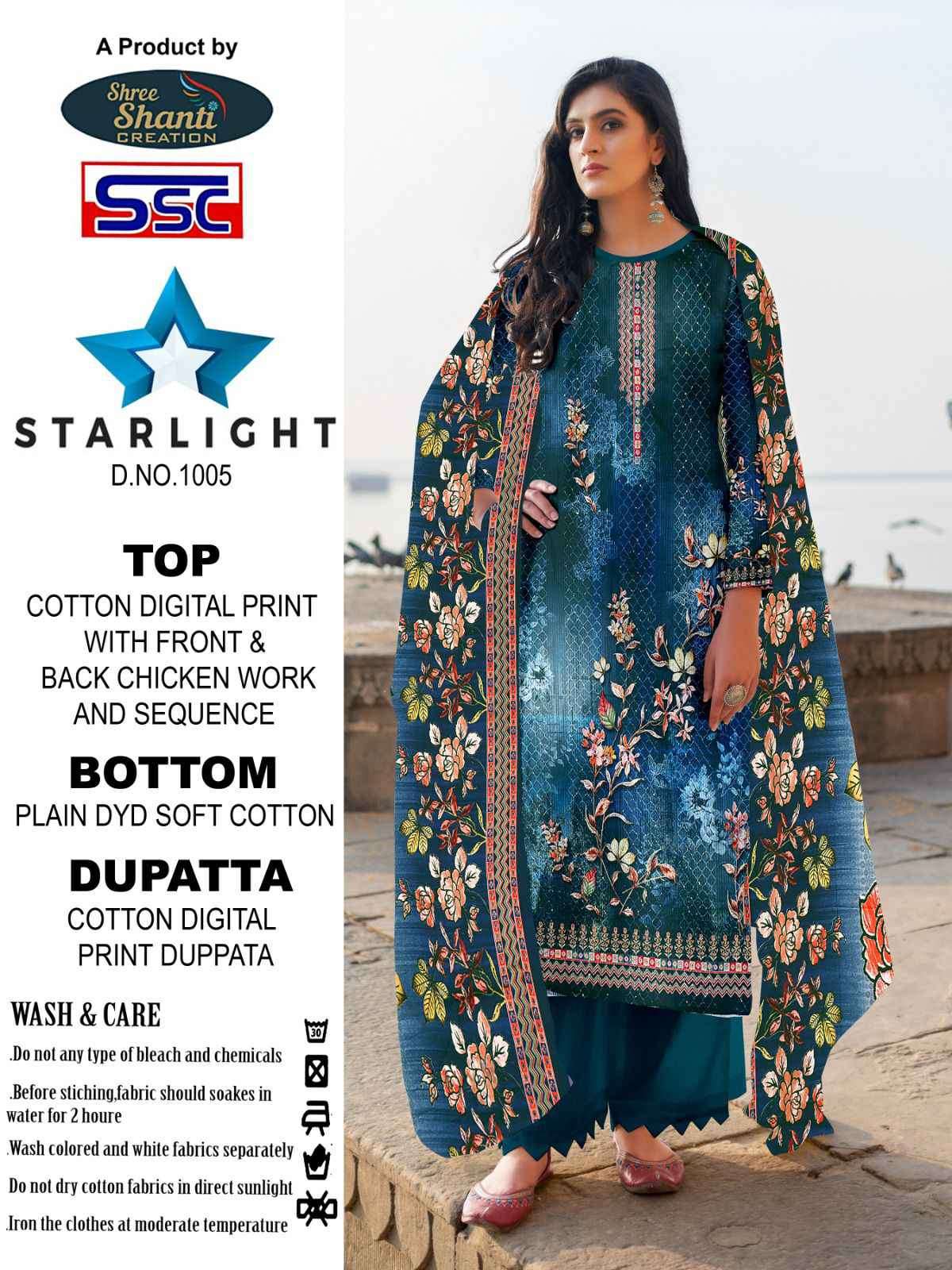 SSC Starlight Digital Print Fancy Cotton Unstitch Dress Catalog Supplier