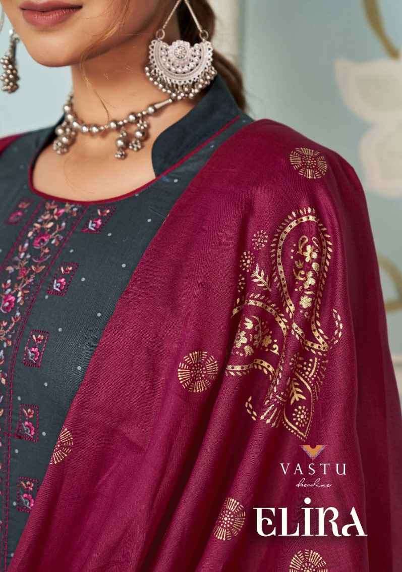 Vastu Tex Elira Vol 1 Fancy Work Lawn Cotton Exclusive Salwar Suit New Collection