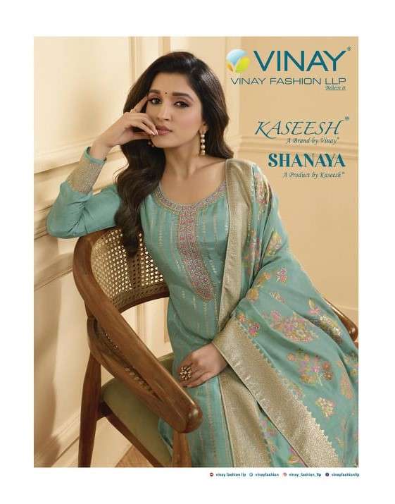 Vinay Fashion Kaseesh Shanaya Exclusive Partywear Jacquard Suit Exporter