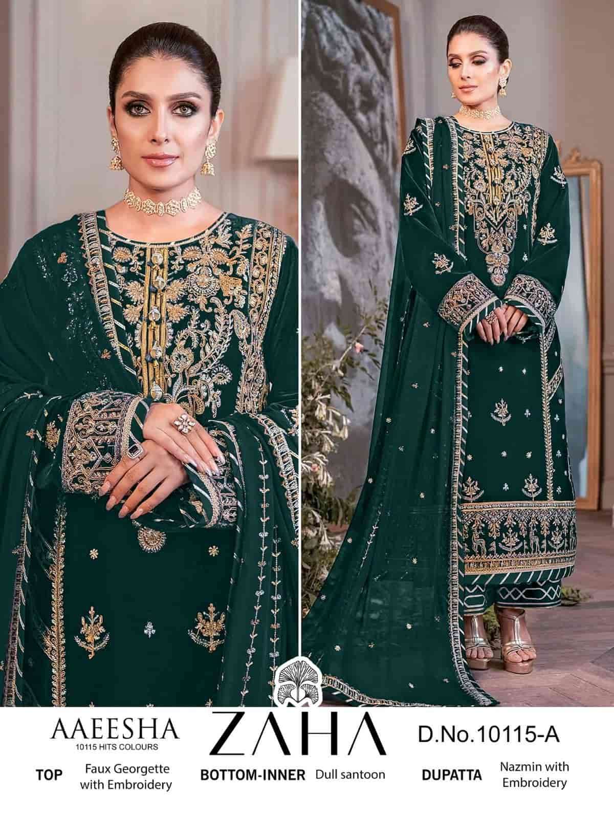 Zaha 10115 A Pakistani Designer Salwar Suit Collection