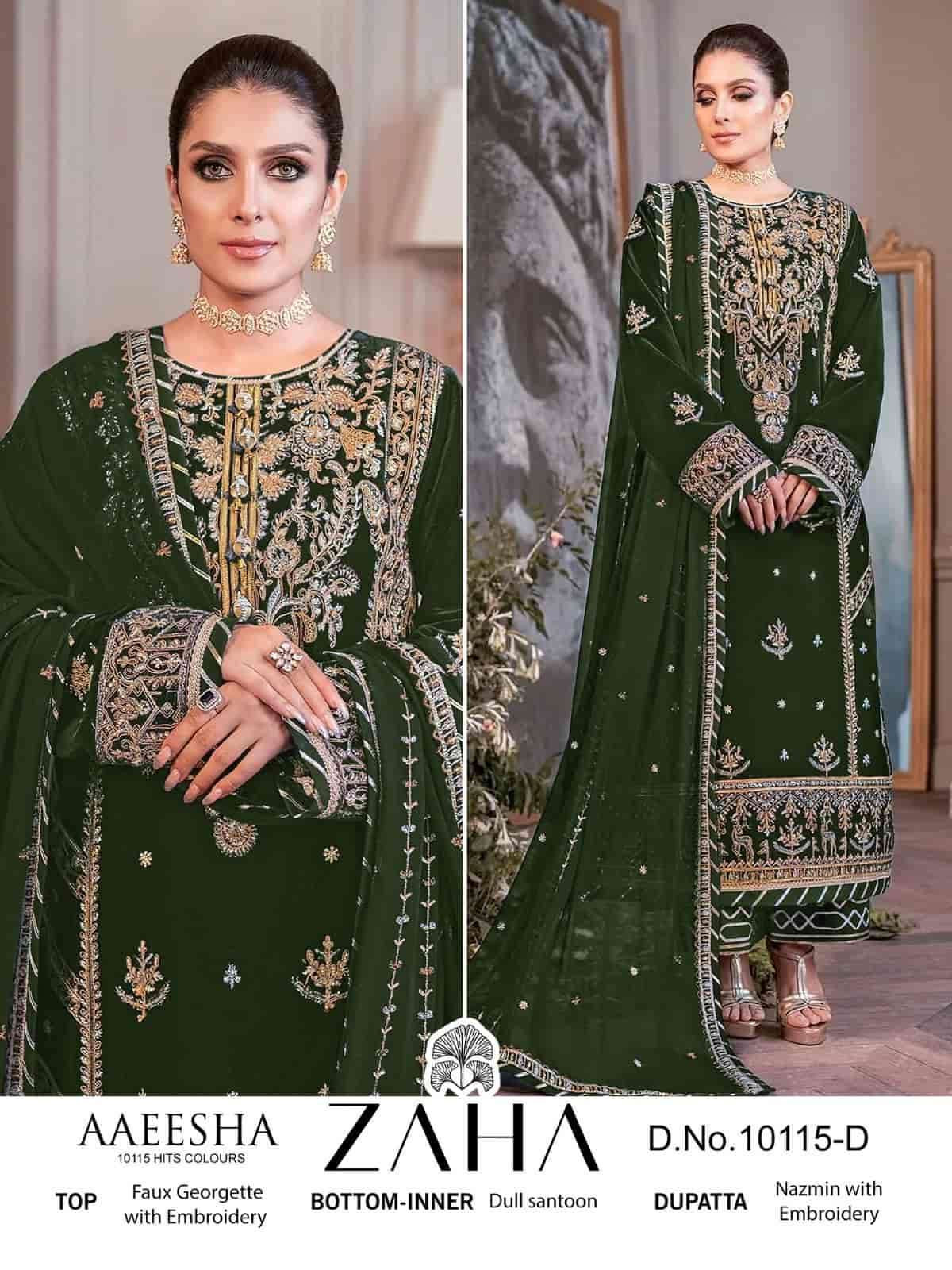 Zaha Aaeesha 10115 Colors Pakistani Wedding Wear Salwar Suit Wholasaler