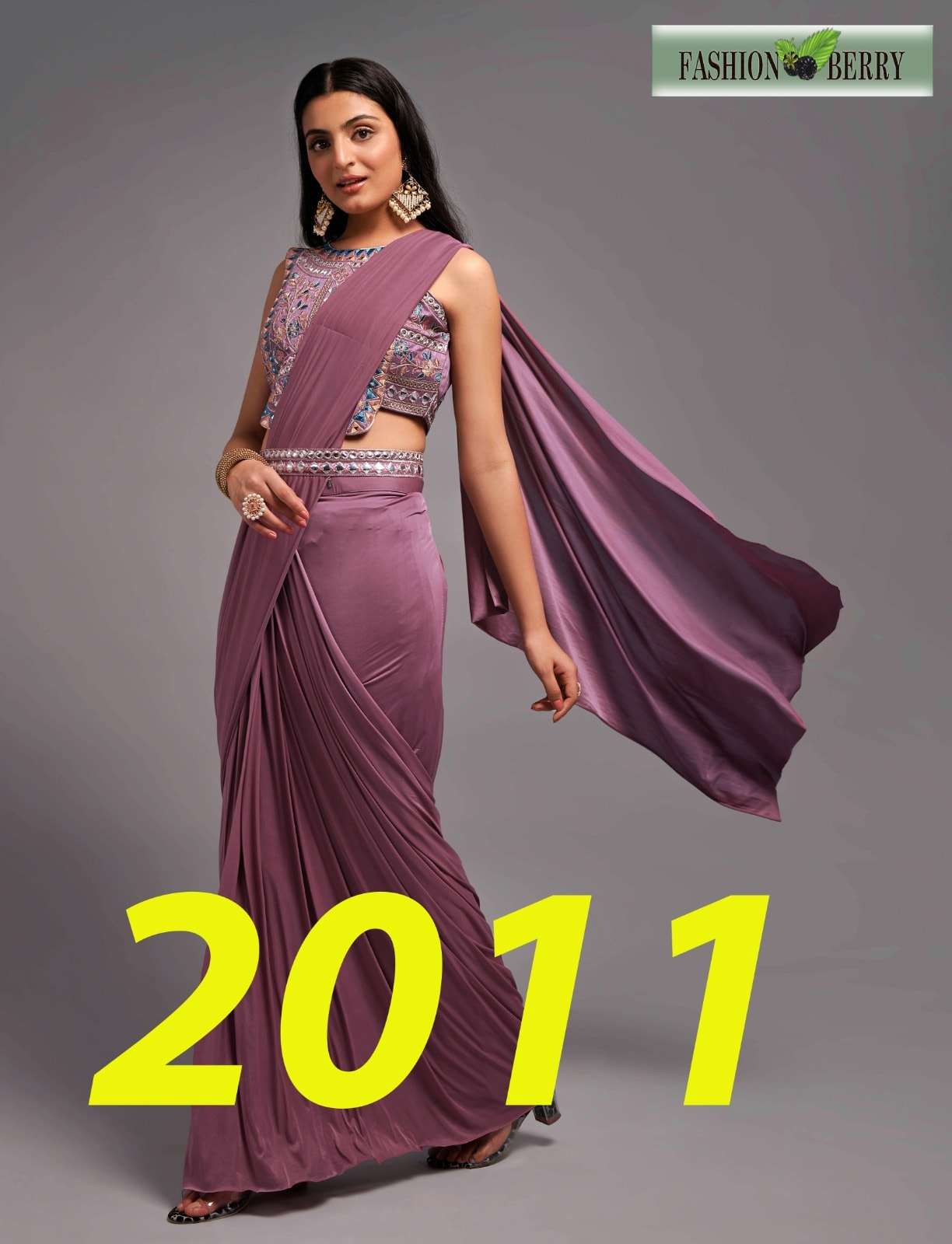 Fashion Berry 2011 Wedding Wear Style Fancy Designer Saree Supplier