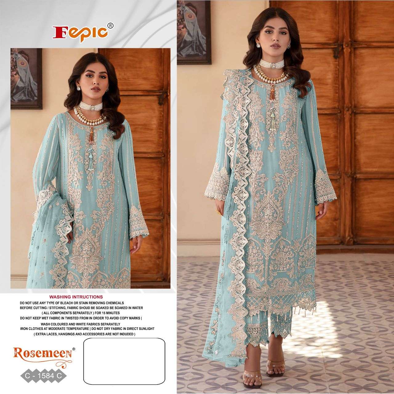 Fepic C 1584 Colors Designer Style Pakistani Suit Wholasaler