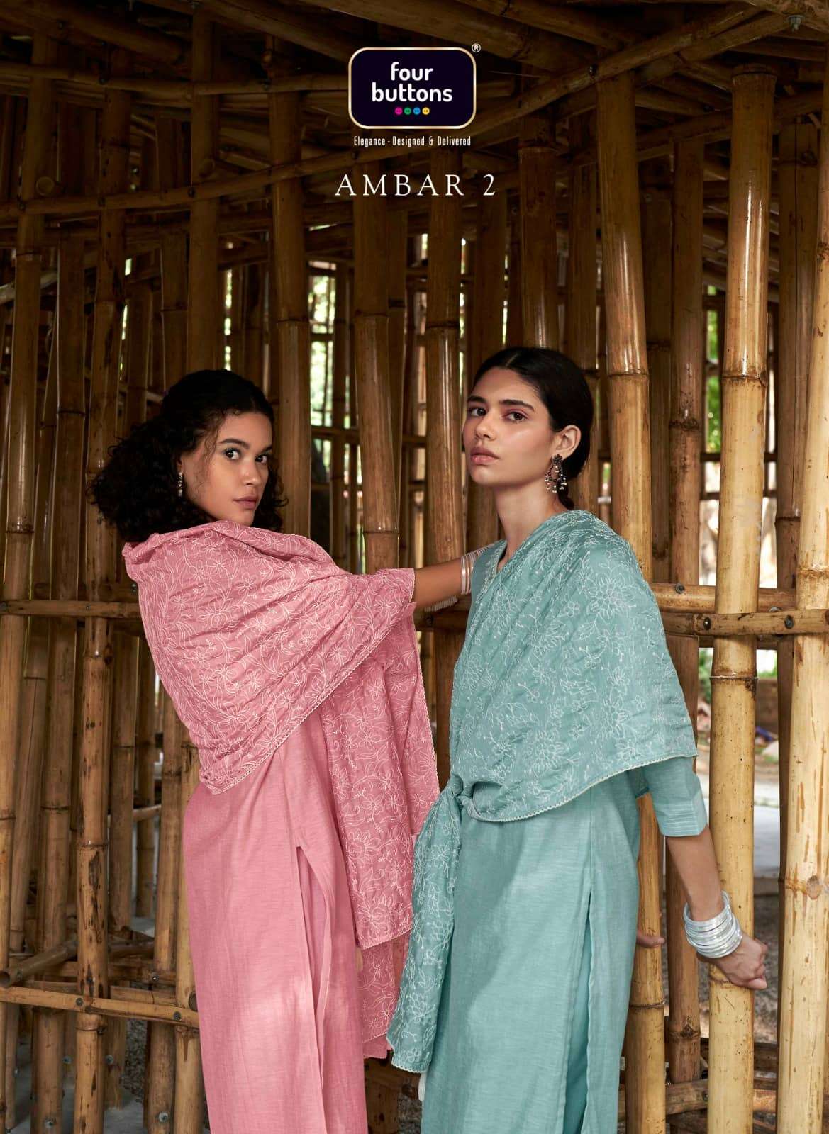 Four Buttons Ambar Vol 2 Exclusive Readymade 3 Piece Collection