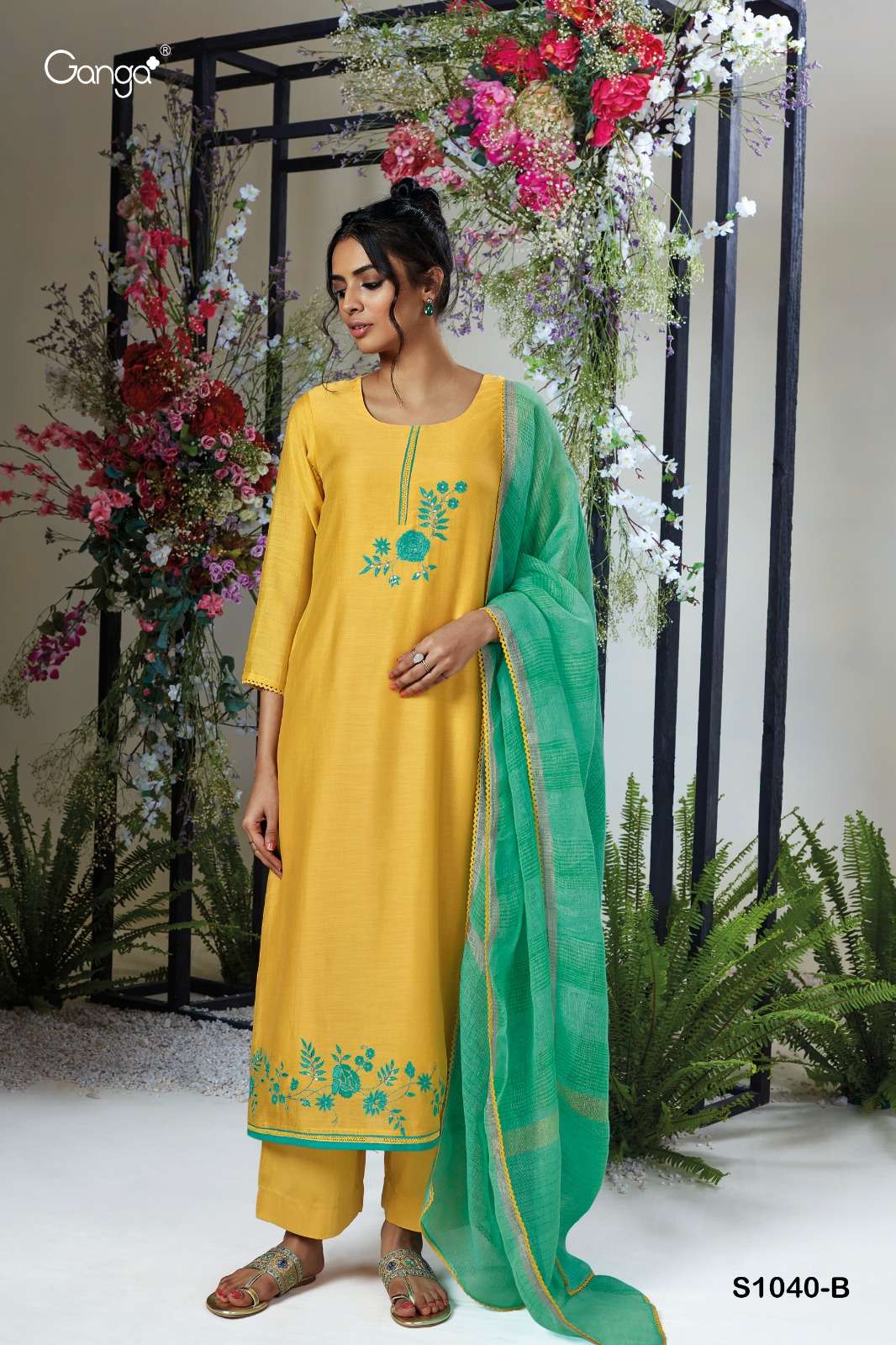 Ganga Vanya 1040 Fancy Exclusive Silk Salwar Suit Catalog Wholesaler