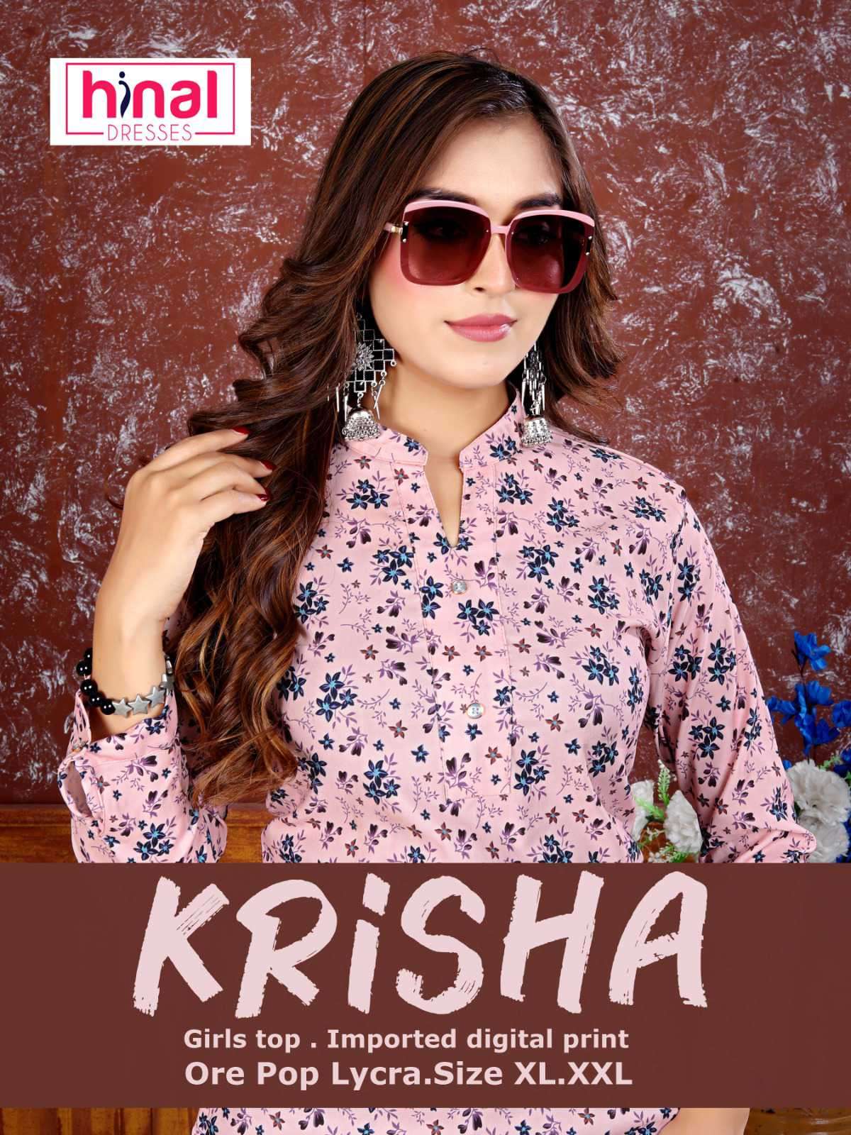 Hinal Krisha Fancy Digital Print Ethnic Wear Short Tops New Arrivals