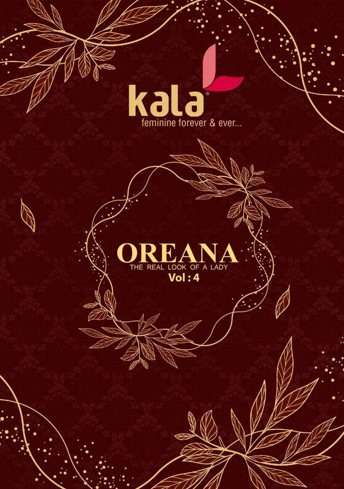 Kala Oreana Vol 4 Fancy Printed Kurti Pant Dupatta Set Exporter