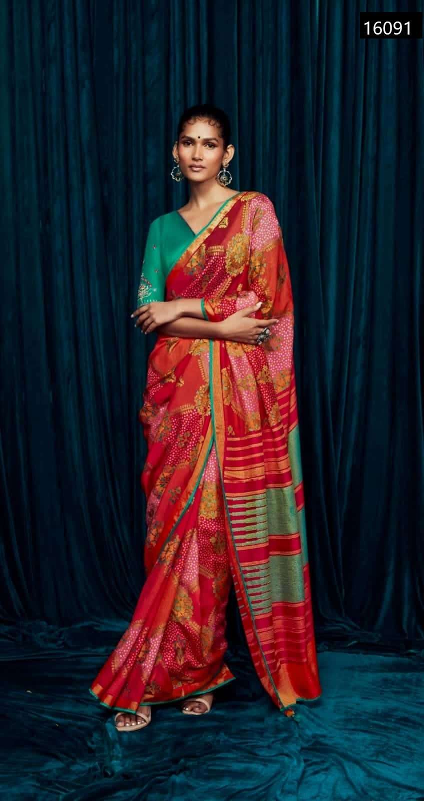 Kimora 16091 Meera Festive Wear Style Fancy Saree Collection