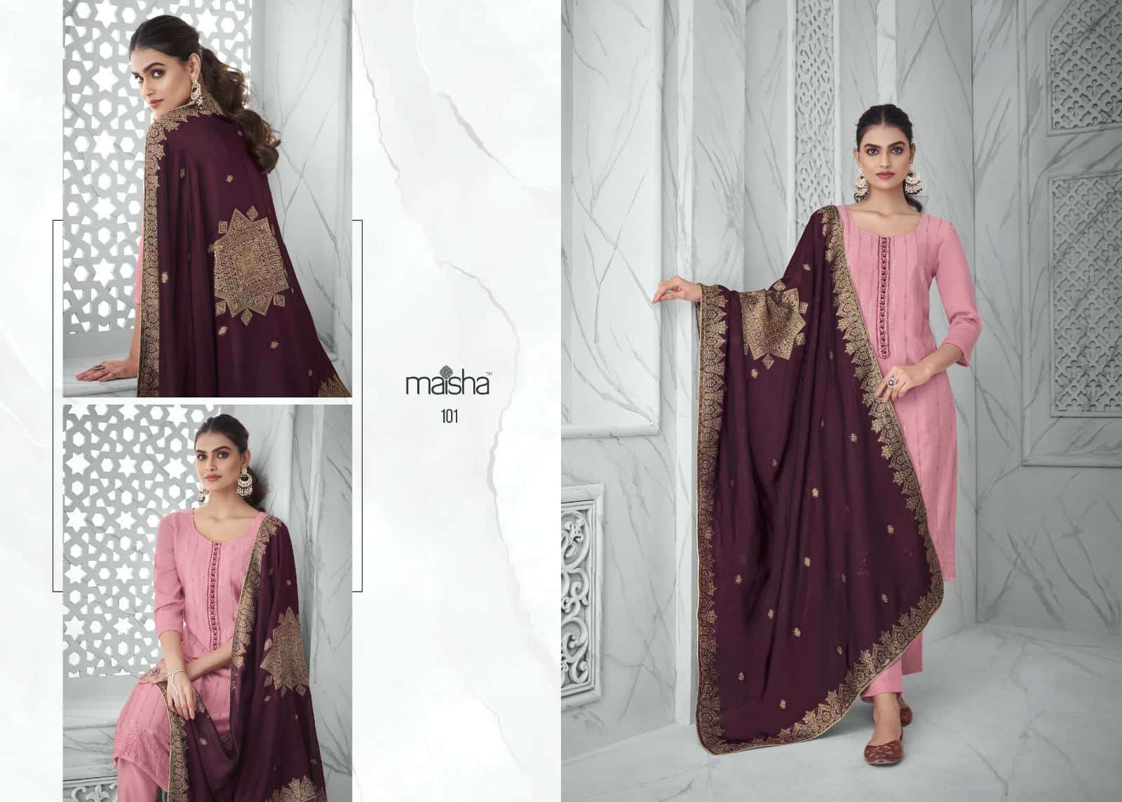 Masakali 101 Party Wear Style Designer Straight Suit Collection 