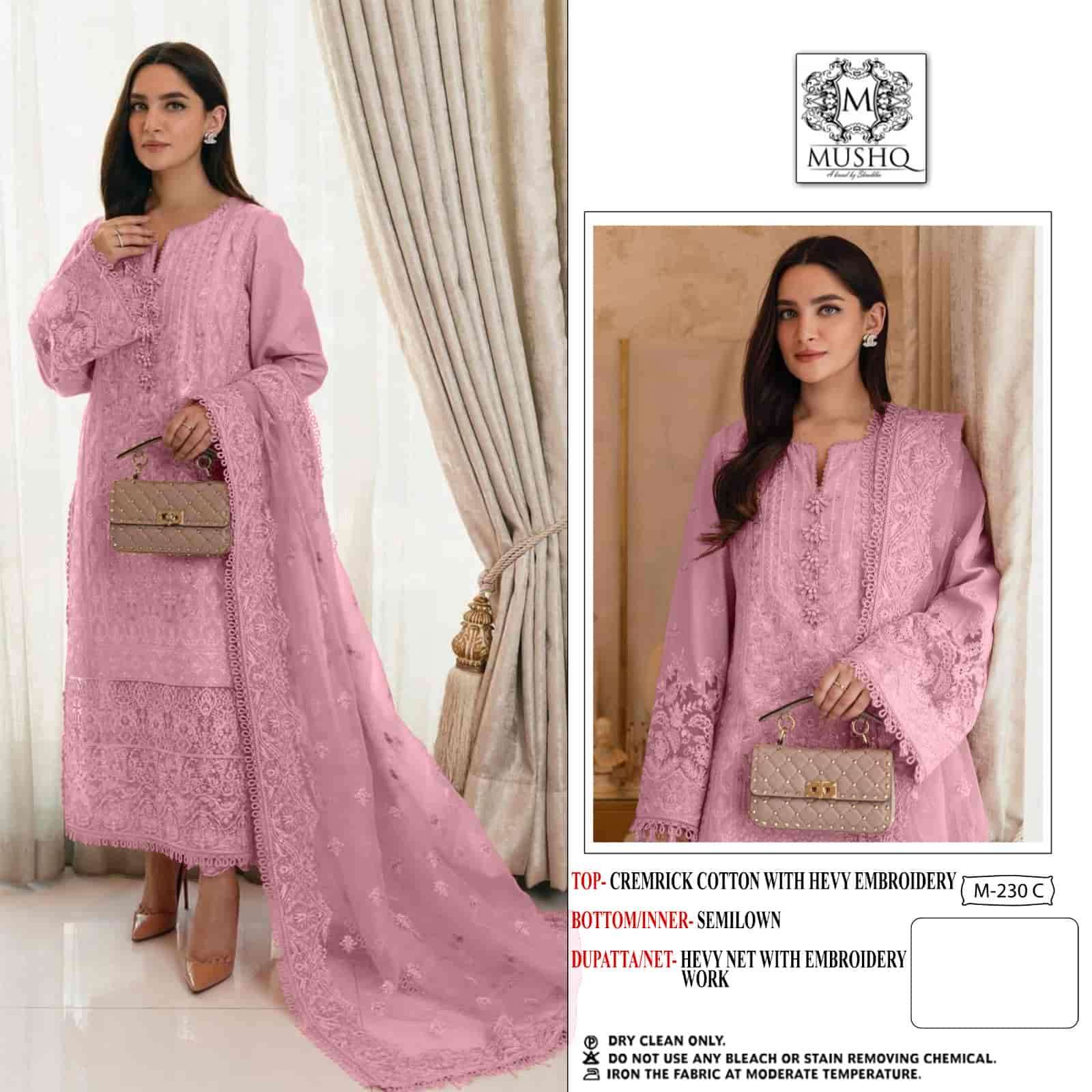 Mushq M 230 C Heavy Designer Pakistani Cotton Suit Wholasaler