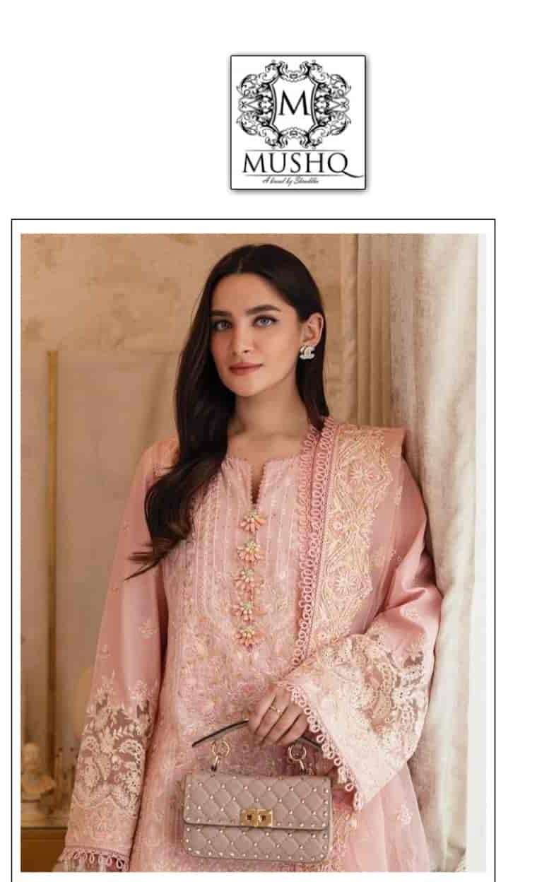 Mushq M 230 Colors Pakistani Style Party Wear Cotton Suit Wholasaler