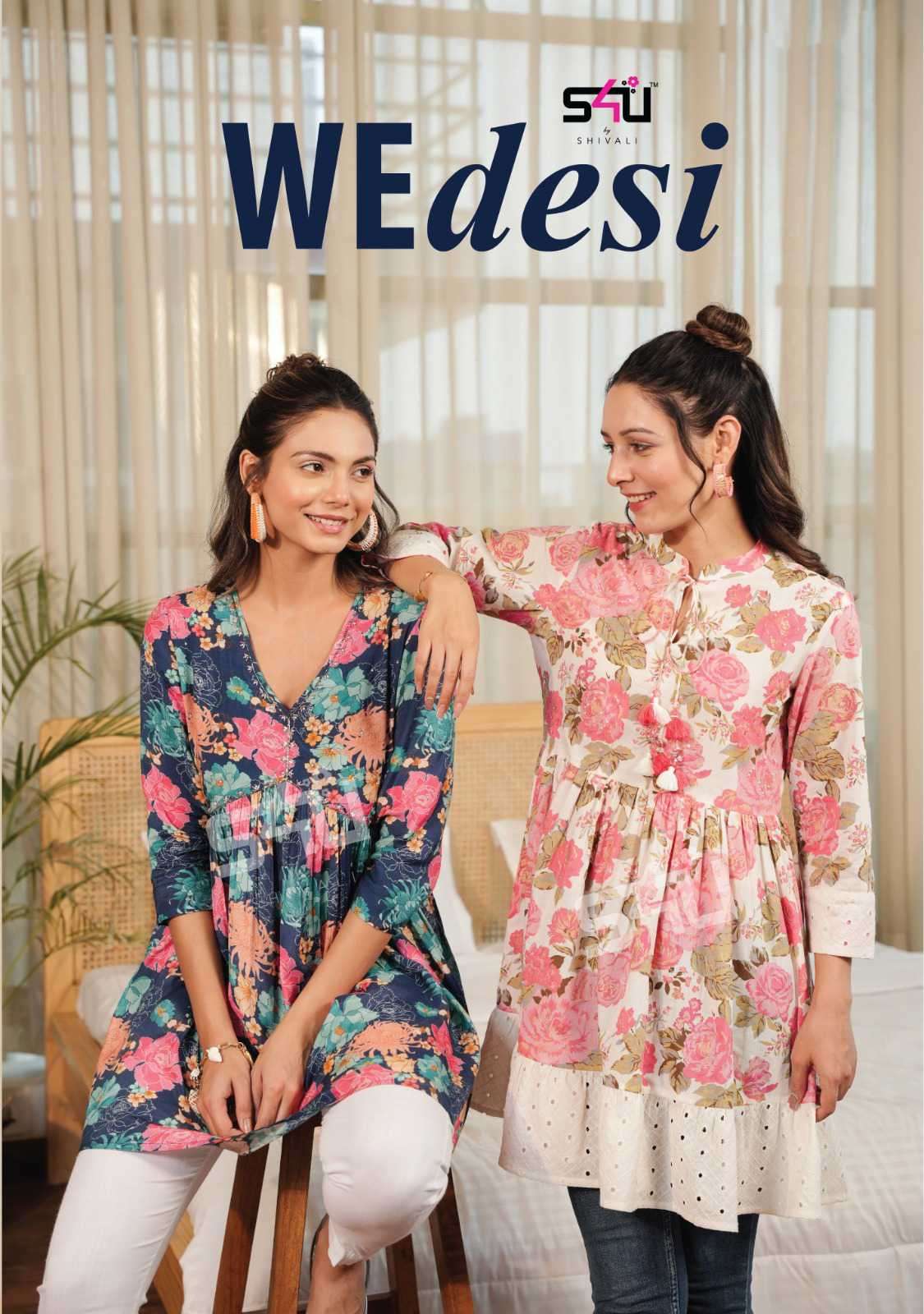 S4U Wedesi Vol 3 Ethnic Wear Premium Style Short Kurti Sets Wholesaler