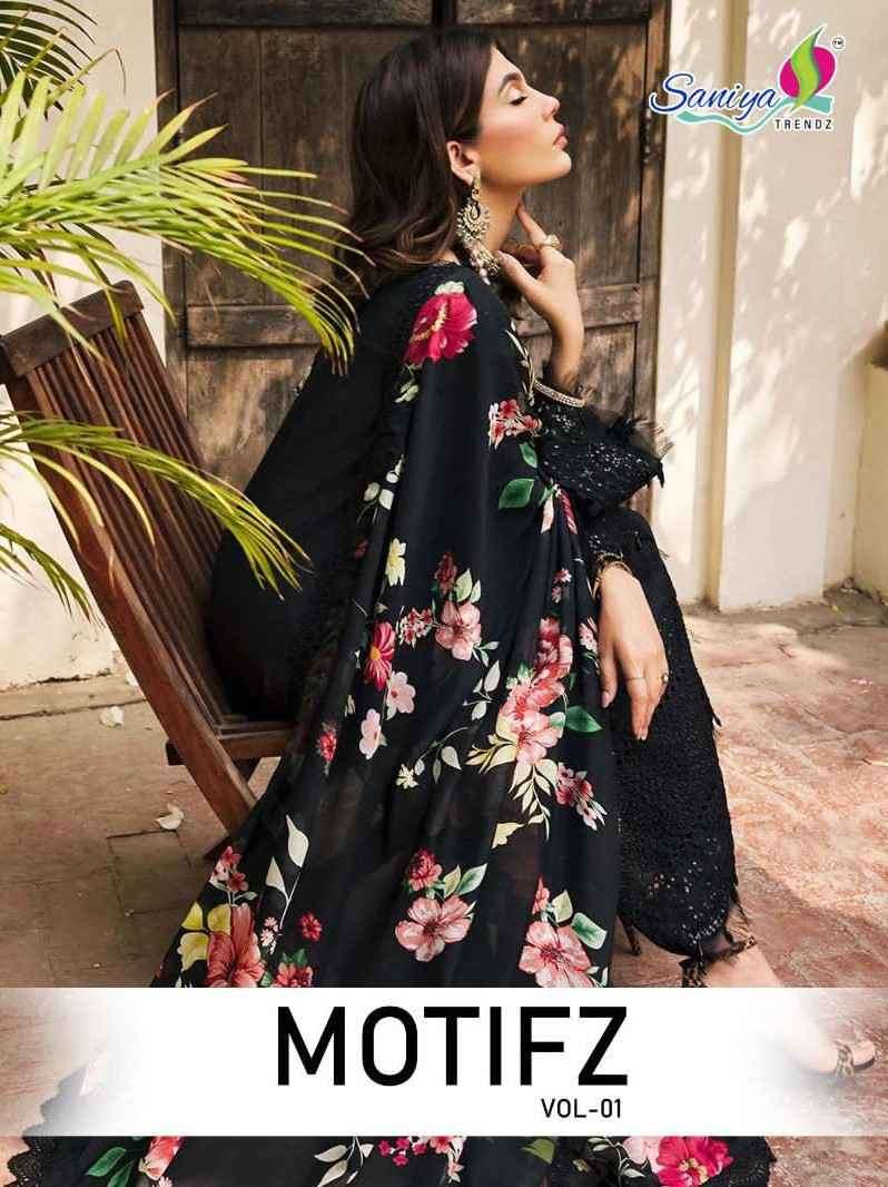 Saniya Trendz Motifz Vol 1 Pakistani Fancy Cotton Suit New Collection