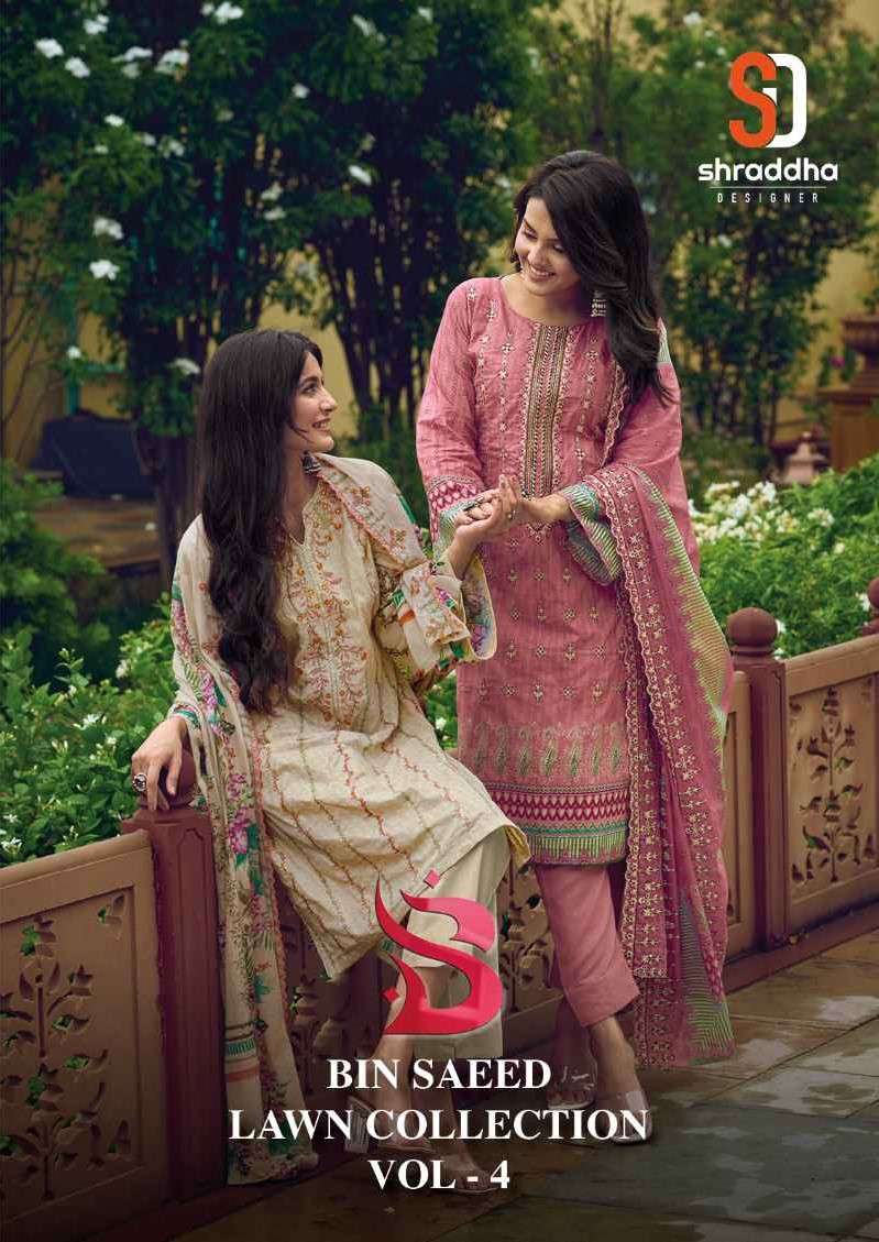 Shraddha Bin Saeed Lawn Collection Vol 4 Readymade Pakistani Suit Exporter