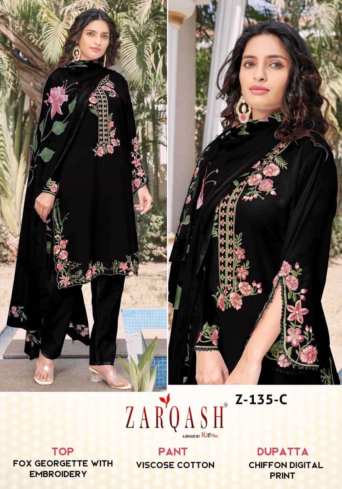 Zarqash Z 135 C Festive Wear Style Fancy Pakistani Suit Collection