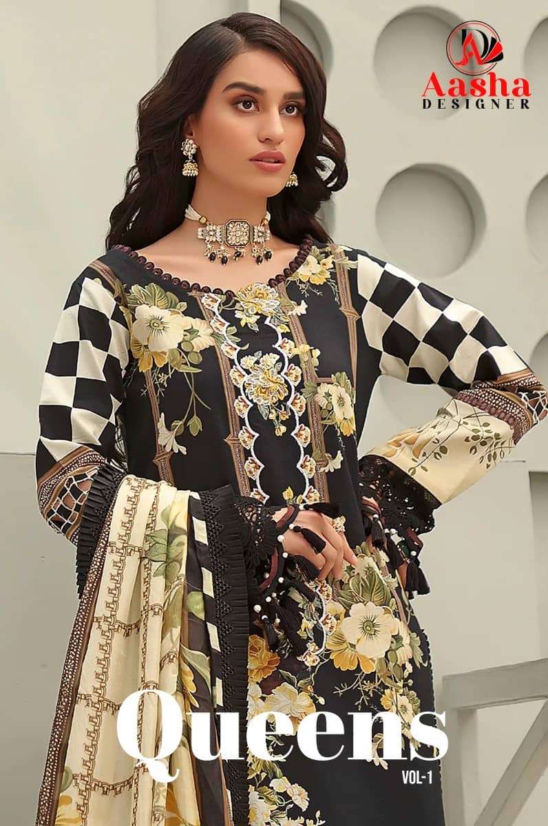Aasha Designer Queens Vol 1 Pakistani Suit Catalog Wholesaler