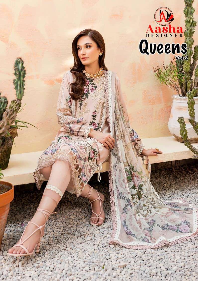 Aasha Designer Queens Vol 2 Fancy Patch Work Pakistan Dress New Designs