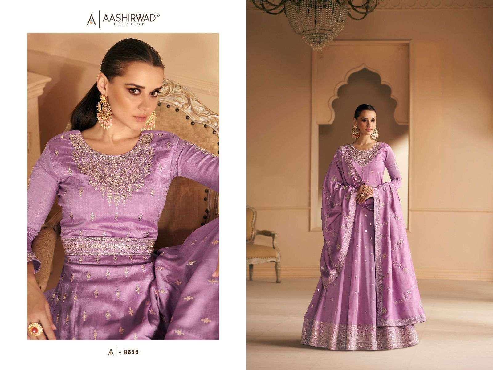 Aashirwad 9636 Safar Party Wear Style Designer Gown Supplier