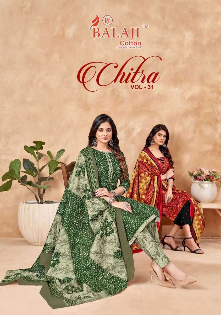Balaji Cotton Chitra Vol 31 New Designs Unstitch Cotton Suit Suppliers