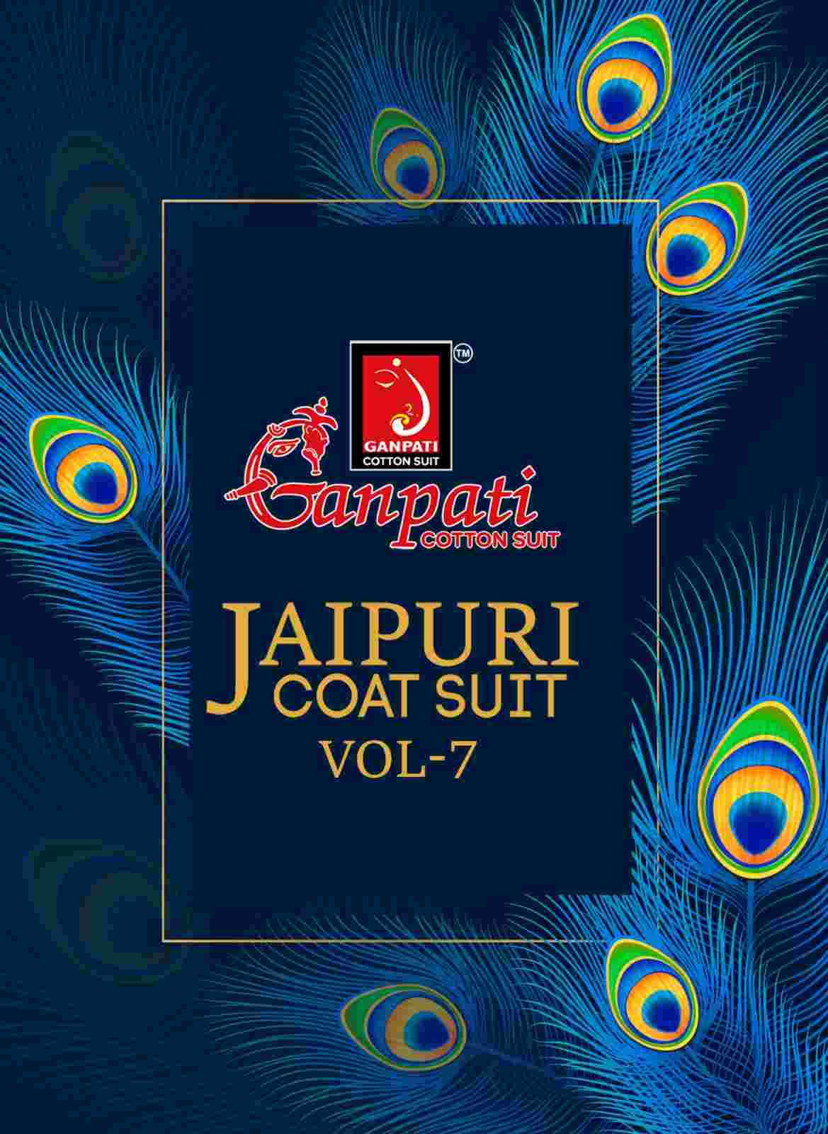 Ganpati Jaipuri Coat Suit Vol 7 Top Bottom Style Coat Suit Catalog Wholesaler