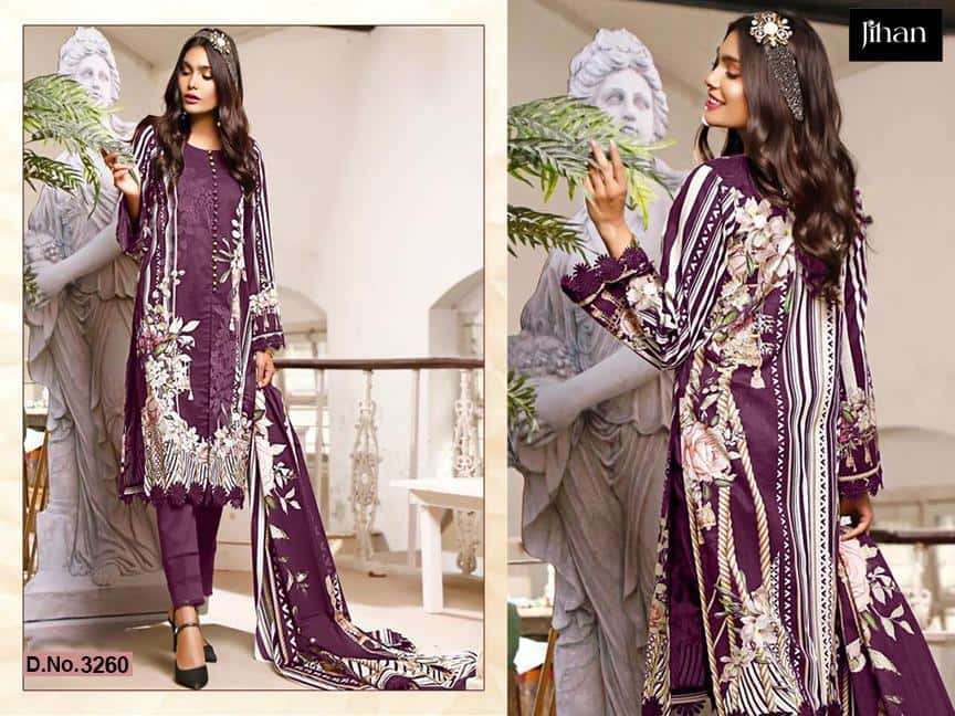 Jihan Mahgul Hit Designs Pakistani Designer Cotton Salwar Suit Wholasaler