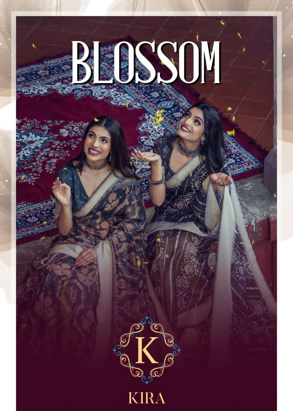 Kira Blossom Fancy Exclusive Party Wear Linen Saree Catalog Buy Online