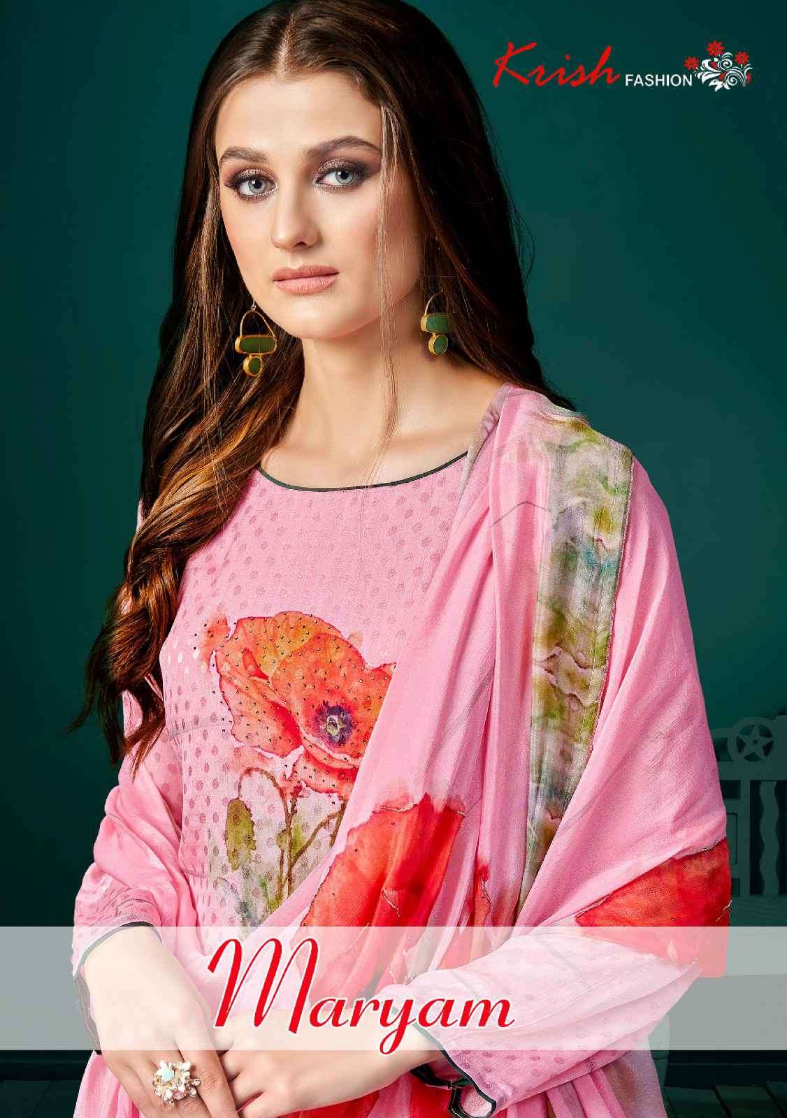 Krish Maryam 2181 Premium Style Digital Print Chiffon Dress Catalog Exporter