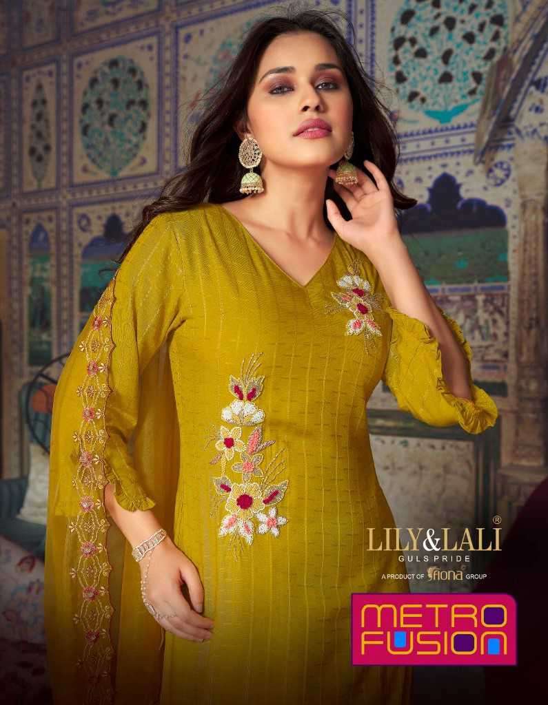 Lily And Lali Metro Fusion Ethnic Wear Kurti Bottom Dupatta New Designs