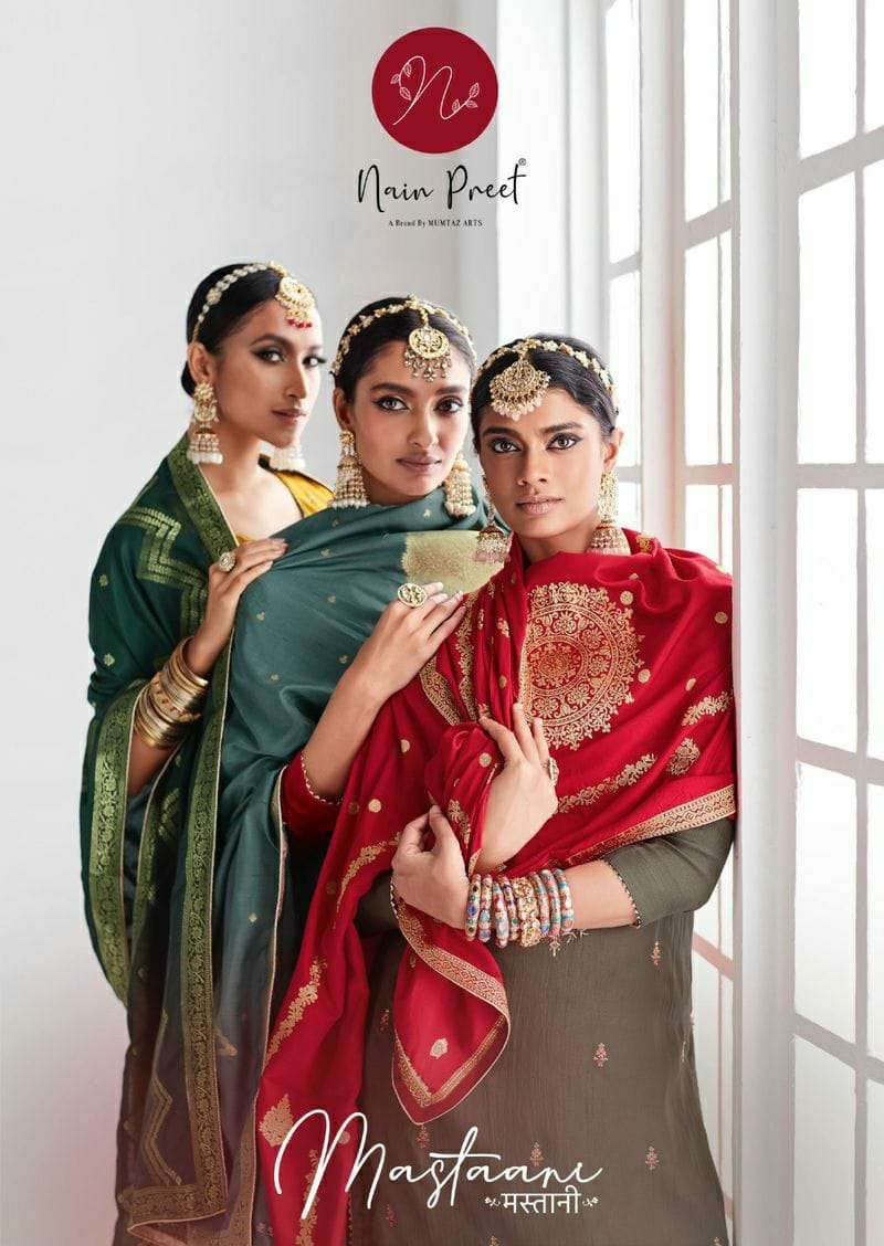 Mumtaz Arts Nain Preet Mastaani Festive Collection Ladies Suit Catalog Dealers