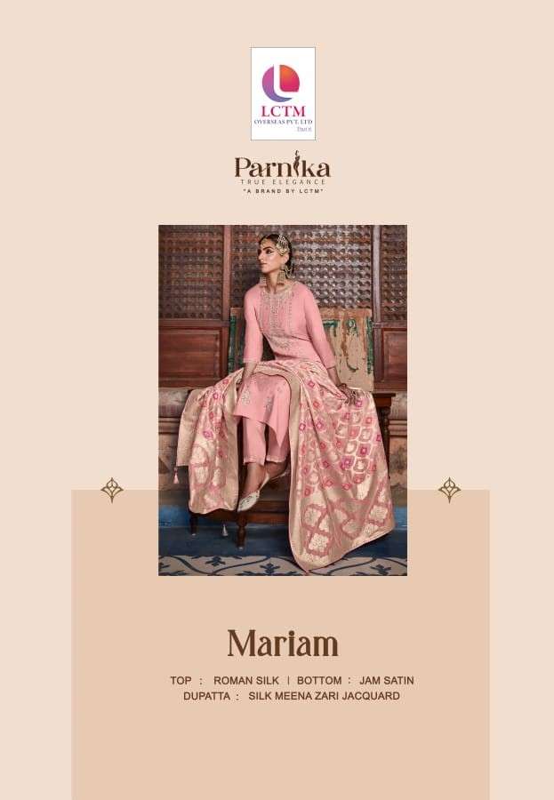 Parnika Mariam Fancy Designer Silk Salwar Suit Catalog Exporter