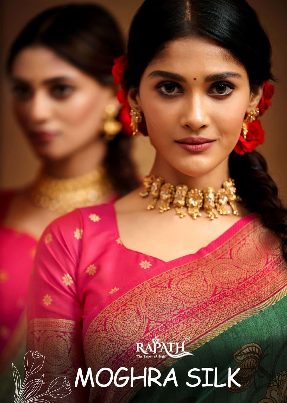 Rajpath Mogra Silk 154001 To 154008 Party Wear Style Designer Silk Saree Collection