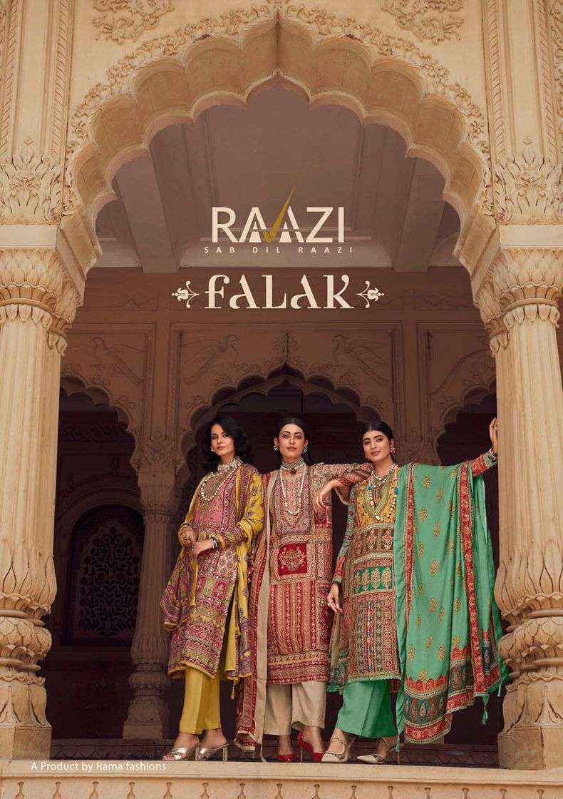 Rama Fashion Raazi Falak Exclusive Print Muslin Suit Catalog WHolesaler