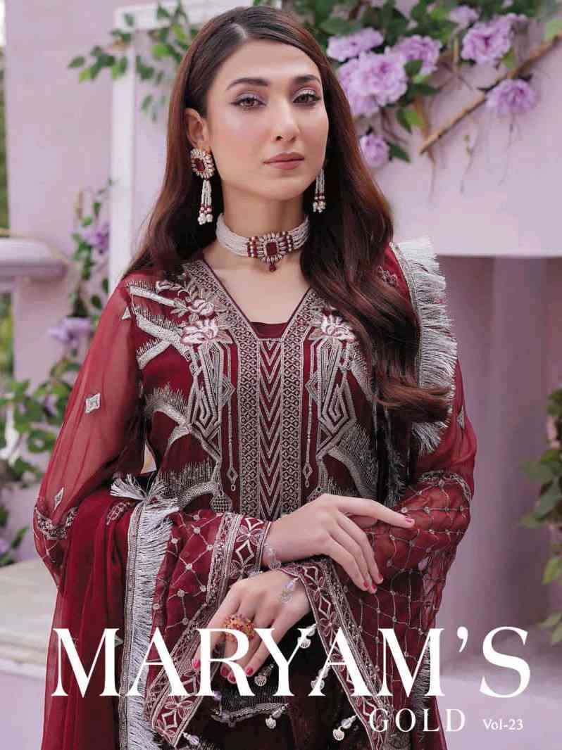 Rinaz Maryams Gold Vol 23 Designer Pakistani Wedding Wear Dress Dealers